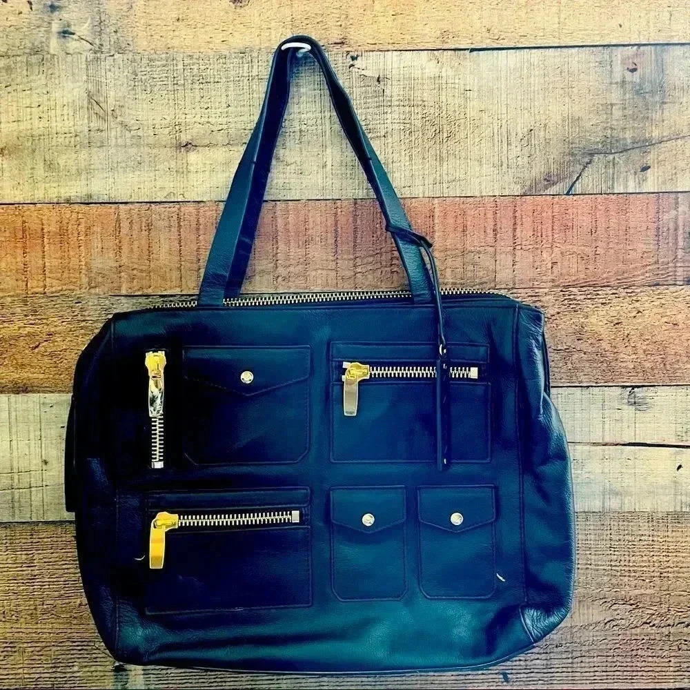 NWOT Via Spiga Leather Laptop/Work Bag